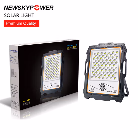 Lámpara de carga solar impermeable al aire libre IP65 Street 100W 200 300W
