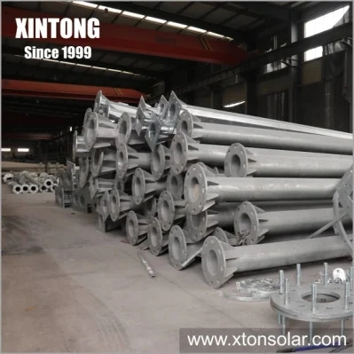 Venta caliente de aluminio Xintong 80kg postes de tráfico callejero precio eléctrico de acero poste ligero con TUV