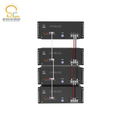 Batería Solar recargable de iones de litio LiFePO4, 48V, 100Ah, con sistema Solar BMS, para almacenamiento de energía Solar/eólica, aprobada por la CE